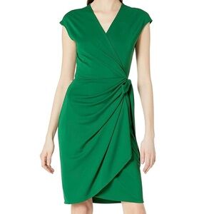 Lark & Ro Green Wrap Dress